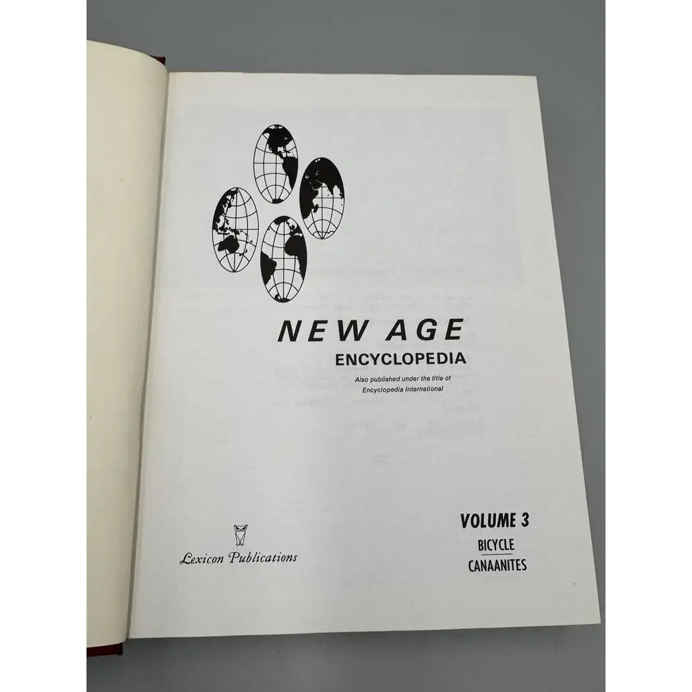 1978 New Age ENCYCLOPEDIA Vol 3 Bicycle Canaanites‎ Hardcover Book